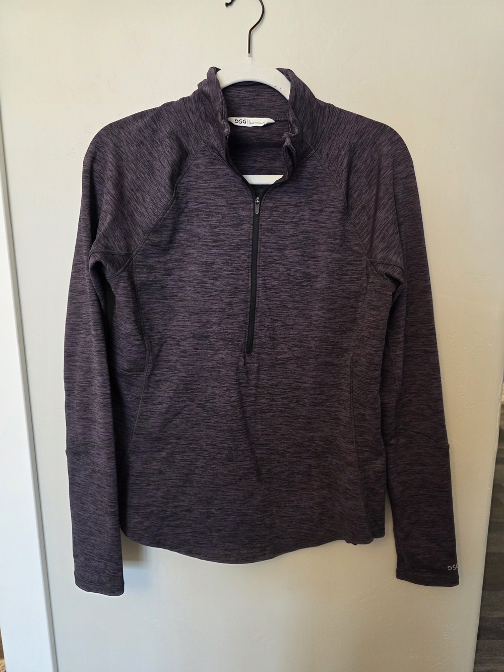 DSG Heathered Plum Half-Zip Turtleneck Pullover